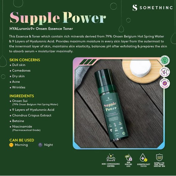 SOMETHINC Supple Power Hyaluronic 9 + Onsen Essence Toner