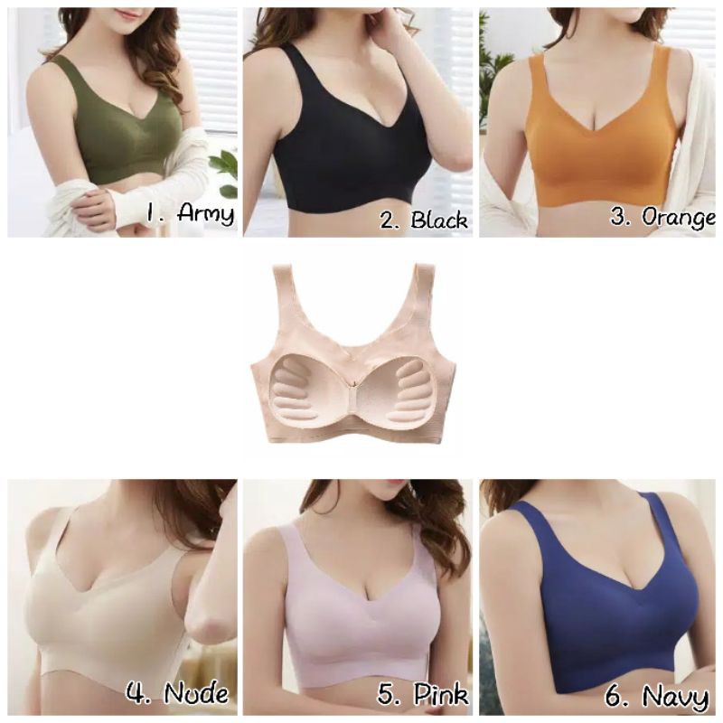 Bra Sport BH korea yoga lari Wanita Bra sexy push up bra icesilk