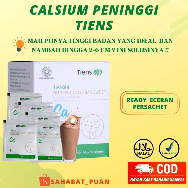 

Susu Kalsium Tiens Peninggi Badan Alami Ready Persachet Bisa Bayar Ditempat || NHCP TIENS ORIGINAL