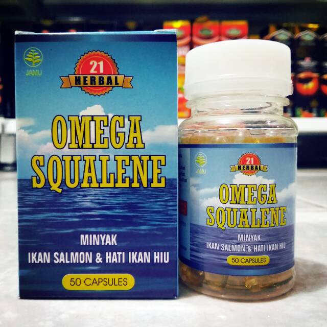 Kapsul Omega Squalene Minyak Ikan Salmon Hati Ikan Hiu 50 Kapsul Herbal 21 Indonesia
