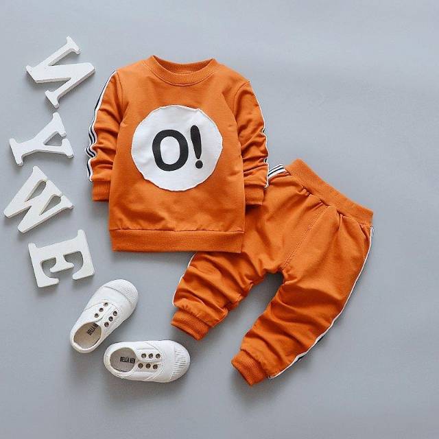 Baju Anak Setelan Anak Perempuan Laki laki Lengan Panjang Celana Panjang Set Training O