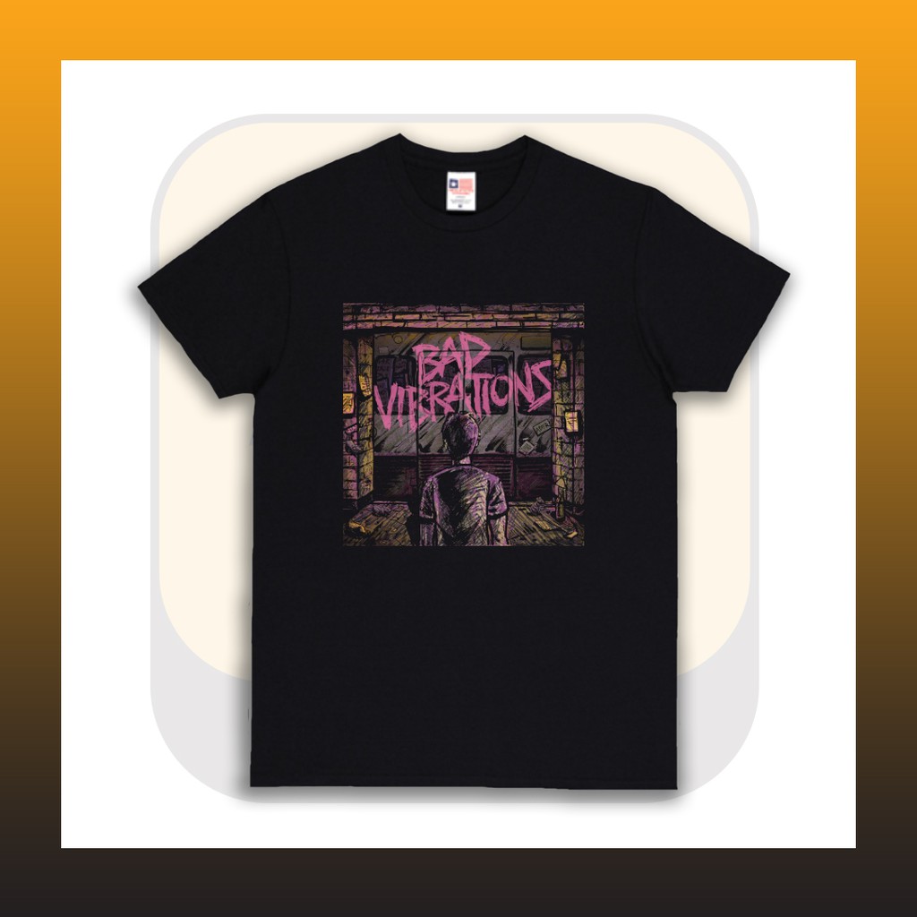 Kaos band bad vibrations black tshirt pria wanita