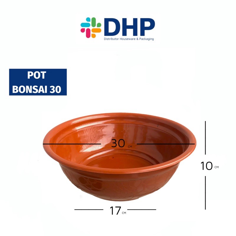 Pot BONSAI (D=30cm) Bunga Hias Plastik Tanaman Ceper Bulat Murah