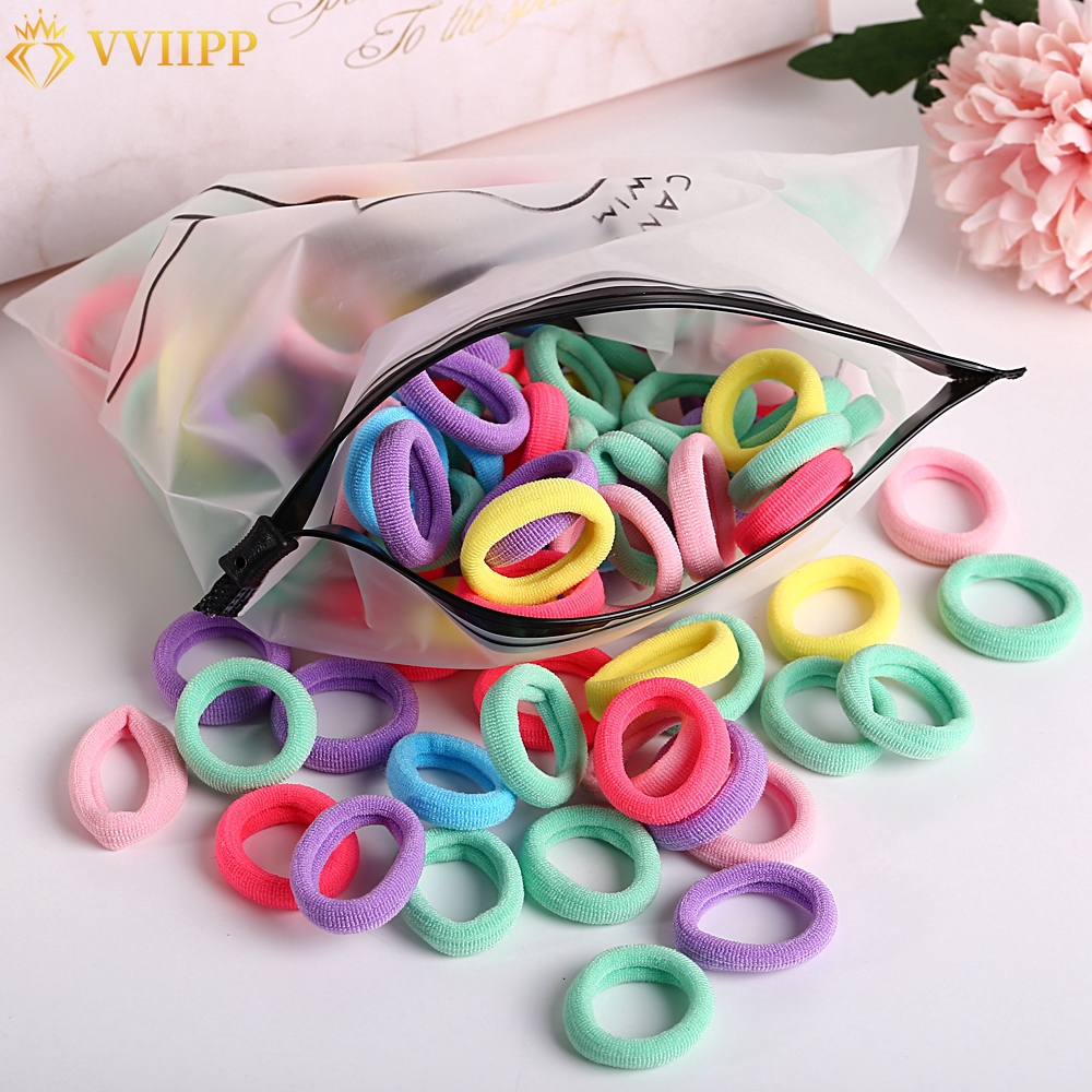 Accessories Lovely Child Candy Colors Fluorescent Color Hair Ring Hair Rope  Small Rubber Band