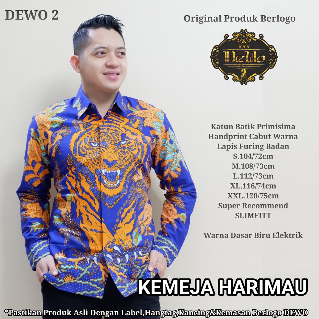 HARIMAU DEWO BATIKSOLOAMANAH KEMEJA BAJU BATIK PRIA SOLO LENGAN PANJANG PENDEK LAPIS FURING ATASAN BATIK PREMIUM MODERN KATUN HALUS ADYATAMA SOGAN GENDEWA  ARJUNOSOSRO WISANGGENI  RYUNAGA ABIYASA BIMASENO ELANG EMAS BRATA SALAMPAT HEMKO BARUNO HARIMAU