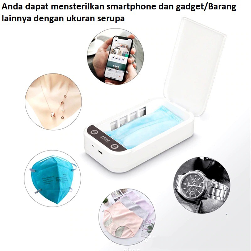 Smartphone Sterilizer Box Disinfection Ultraviolet UV - CC341-OUYORCAR-steril handphone-bunuh virus