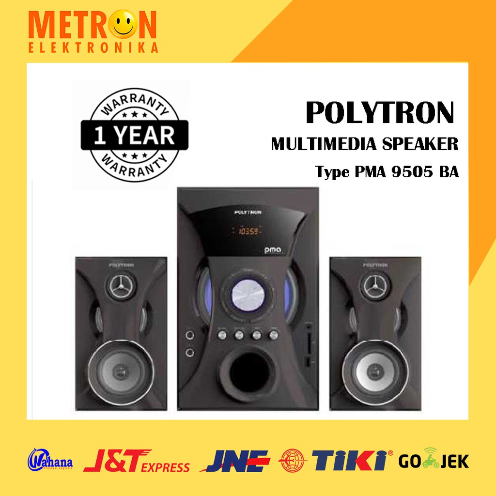 POLYTRON PMA 9505 BA / BLACK HITAM / MULTIMEDIA SPEAKER + USB / PMA9505BA