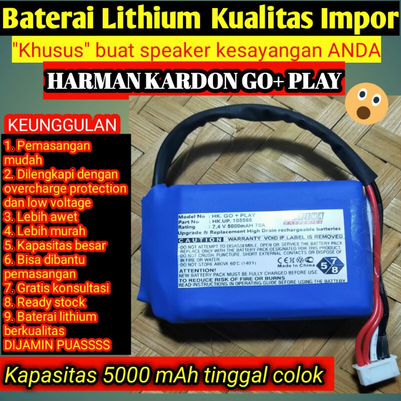 Baterai speaker harman kardon go play 5000 mAH