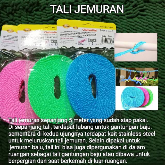 Tali jemuran 5m / tali jemuran 5 meter