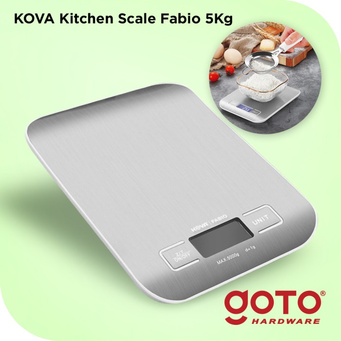 

DISKON - (BISA COD) Kova Fabio Timbangan Digital Kue Bumbu Dapur Kopi Kitchen Scale - 5 Kg