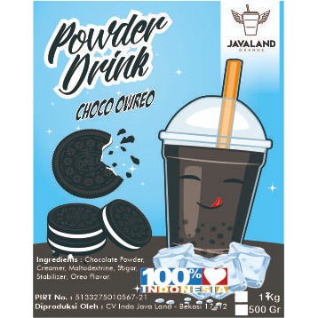 Bubuk Minuman Rasa Black Choco (not Oreo) Plain Regular Javaland 1kg