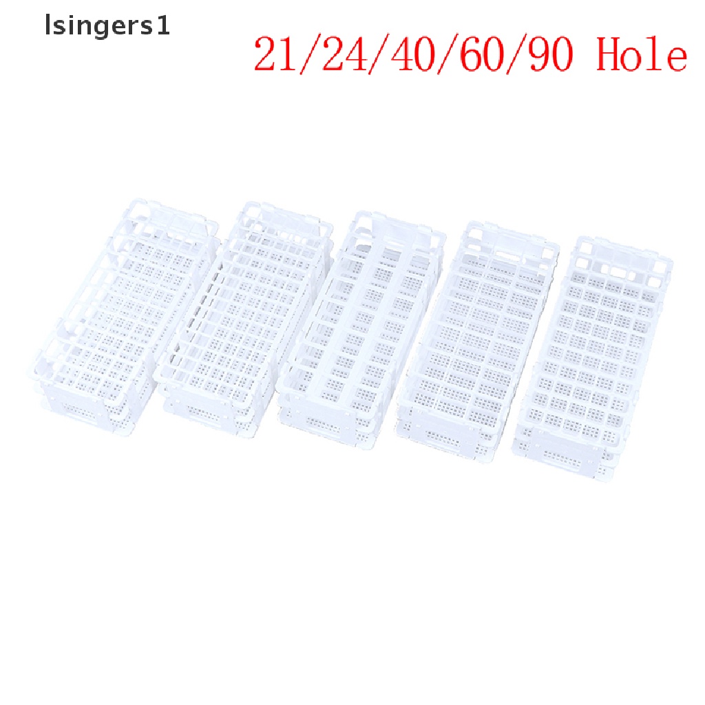 (lsingers1) Rak Stand Holder Tabung Reaksi Bahan Plastik Untuk 0.51-1.18 &quot;21 / 24 / 40 / 60 / 90&quot;