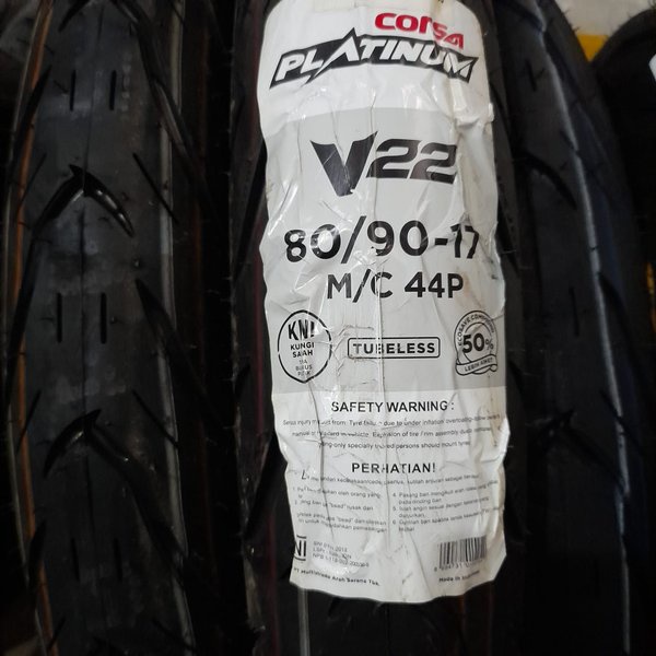 Ban motor bebek Corsa V22 80 90 17 tubeless platinum