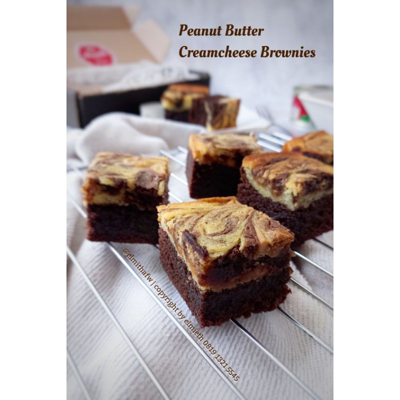 

Peanut butter cream cheese brownies GLUTEN FREE tanpa terigu