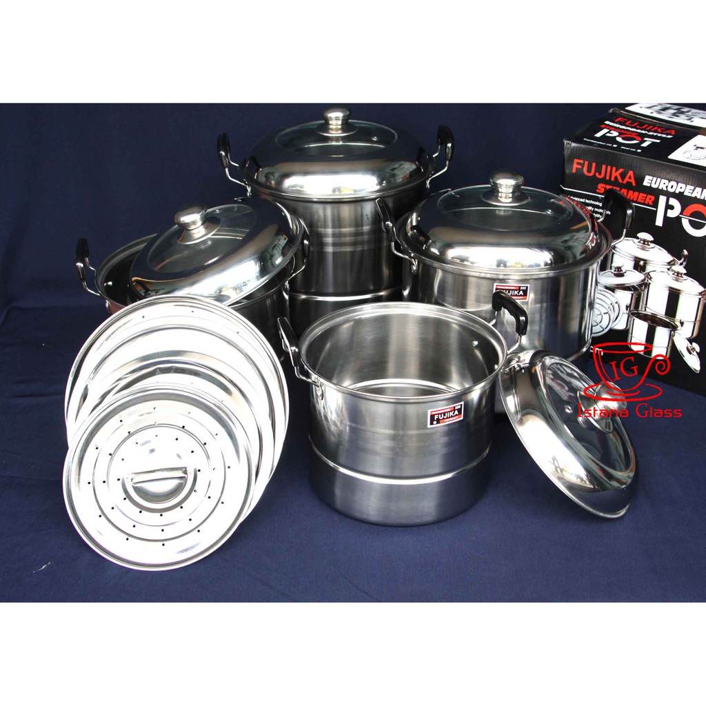 Panci Dandang Set / Panci Steamer Pot Stainless Steel Set