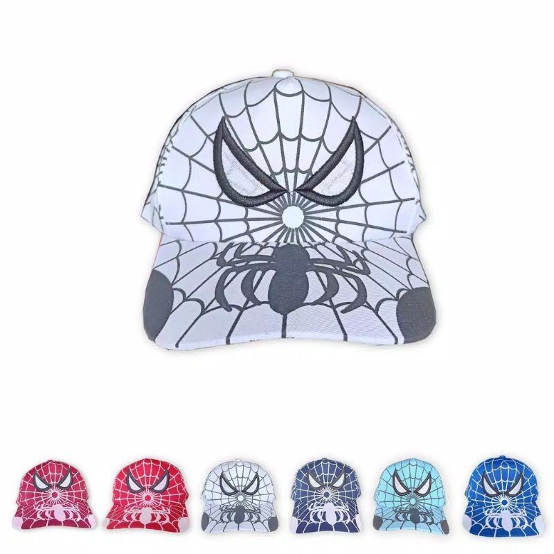 Topi anak laki laki motif spiderman full printing