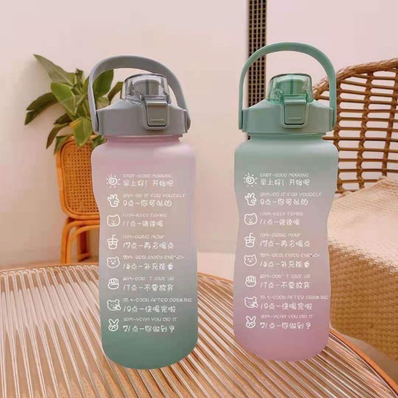 Botol Minum 2 Liter / Botol Minum Jumbo / Botol Minum Viral Quifit / Botol Minum 2000ml 2liter