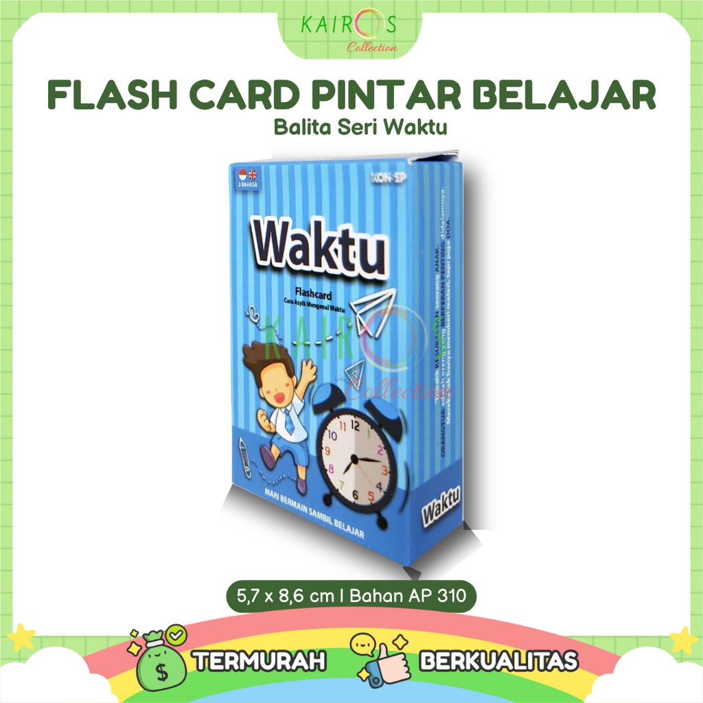 Flashcard Kartu Pintar Belajar Balita Seri Waktu