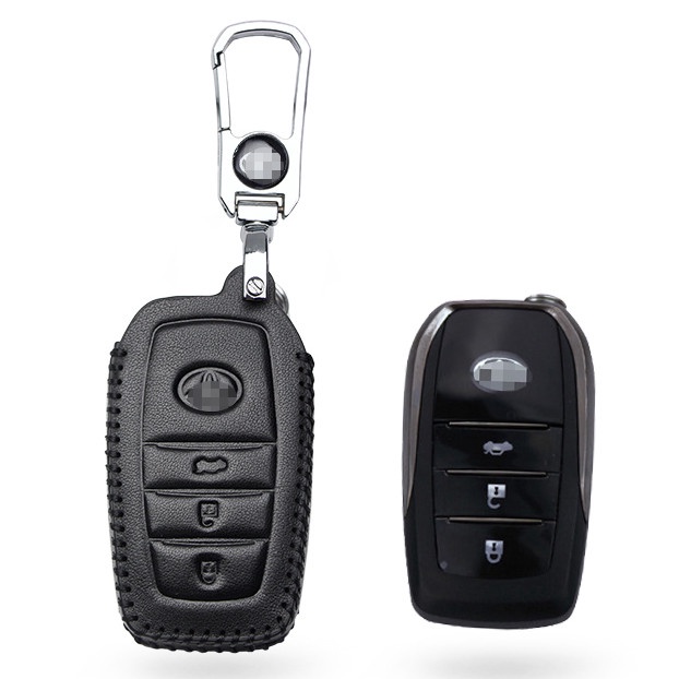 Casing Kunci remote Mobil keyless Bahan Kulit Untuk Toyota Prius / Camry / CROWN