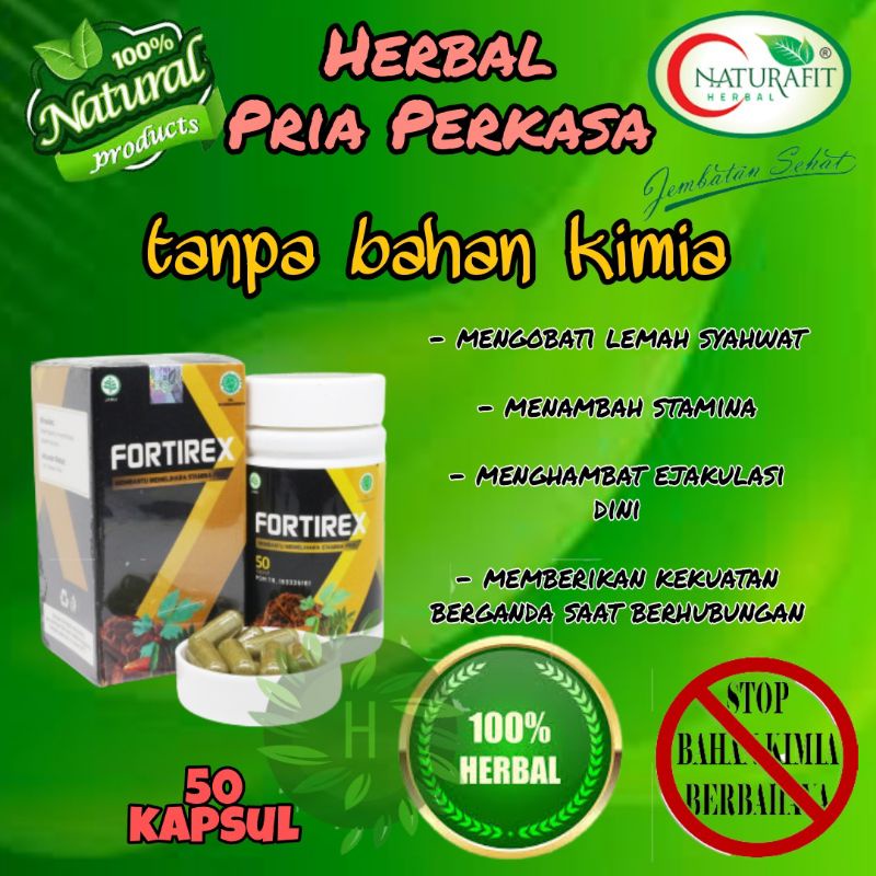 FORTIREX 50 KAPSUL - OBAT STAMINA PRIA DEWASA HERBAL/obat stamina pria dan wanita/obat stamina pria 