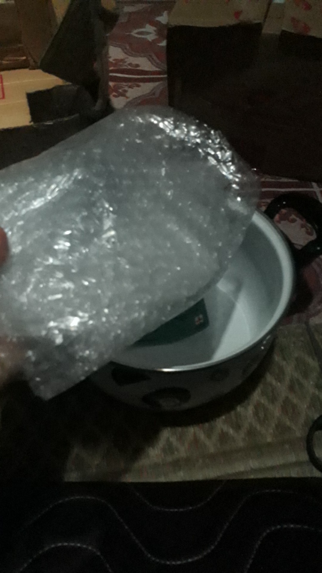 Panci Enamel 22cm Tutup Kaca Hello Panda Maspion