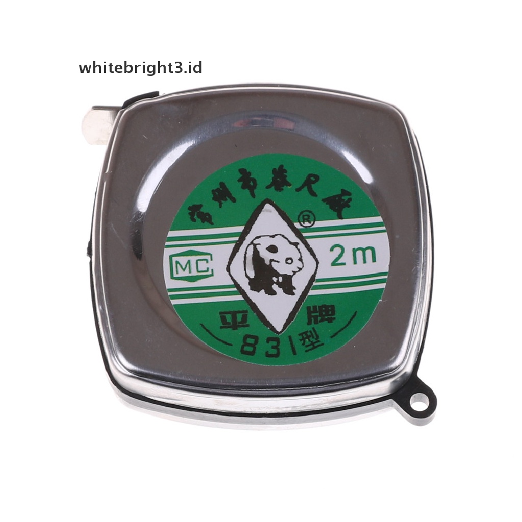 (whitebright3.id) Meteran Retractable Mini Portable Bahan Metal Panjang 2M