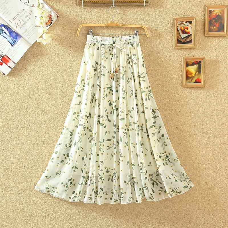 [UNI 027B] ROK PANJANG | ROK KOREA | FASHION SKIRT KOREA | ROK MOTIF BUNGA | ROK PREMIUM