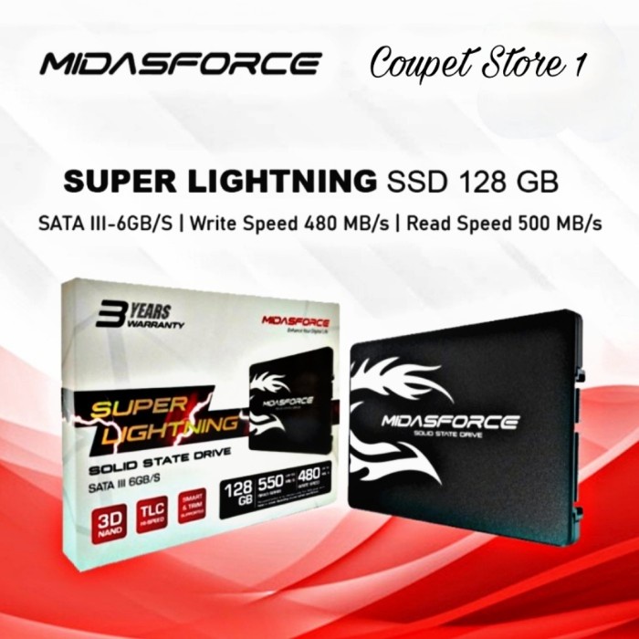 SSD Sata III 2.5 128 Gb Midasforce Super Lighting