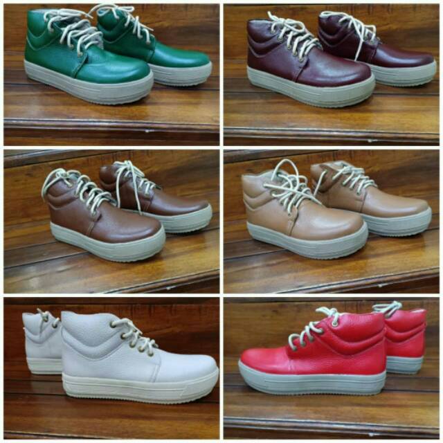 Sepatu Kulit Boot Wanita Asli Garut