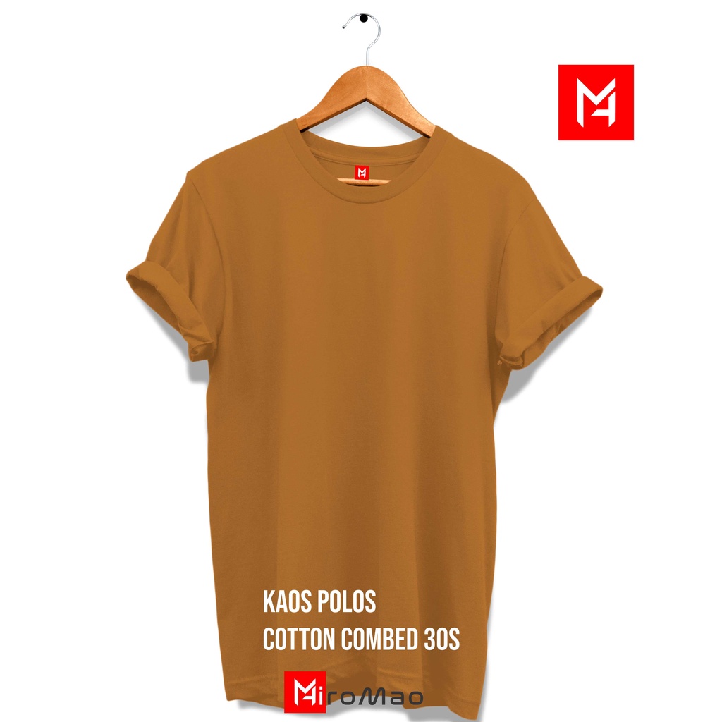 hiromao kaos polos mustard pendek combed 30s   grosir kaos   kaos oblong   kaos distro   kaos brand 