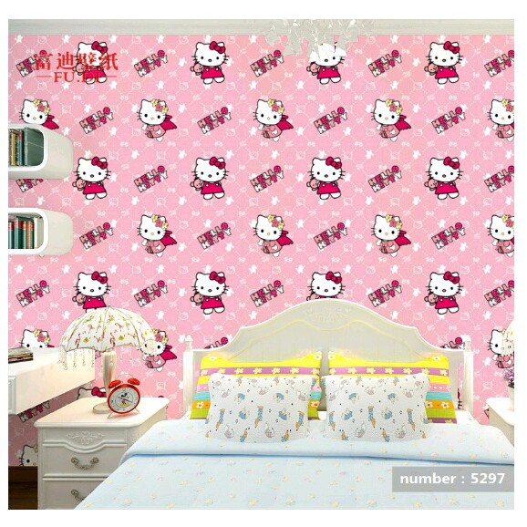 WALLPAPER STICKER | MOTIF HELLO KITTY PERI | Uk. 45cm x 9m