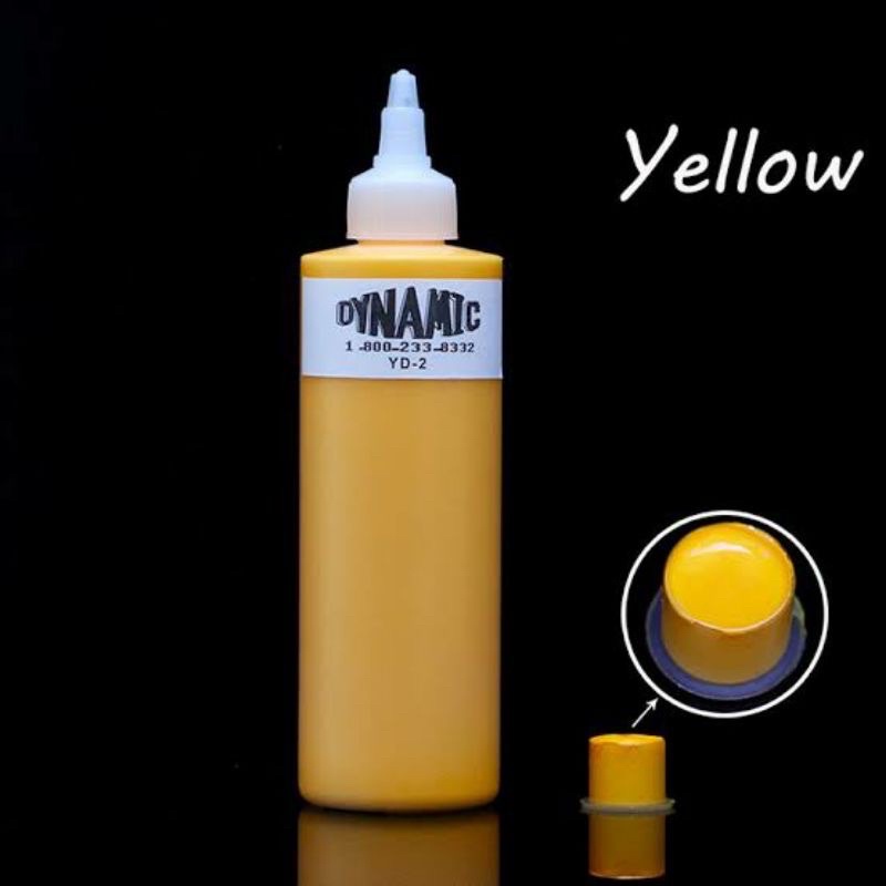 Tinta Tattoo Dynamic yellow 1oz / Tinta Tattoo Dynamic 1/2oz / Tinta Tattoo Dynamic 5ml