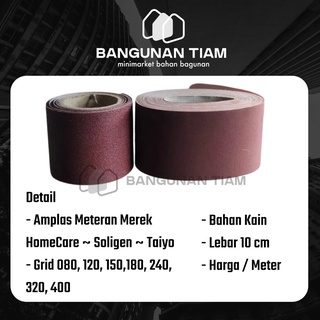 Jual Amplas Kasar Halus Tembok Kayu Besi Roll Meteran Grit Lengkap