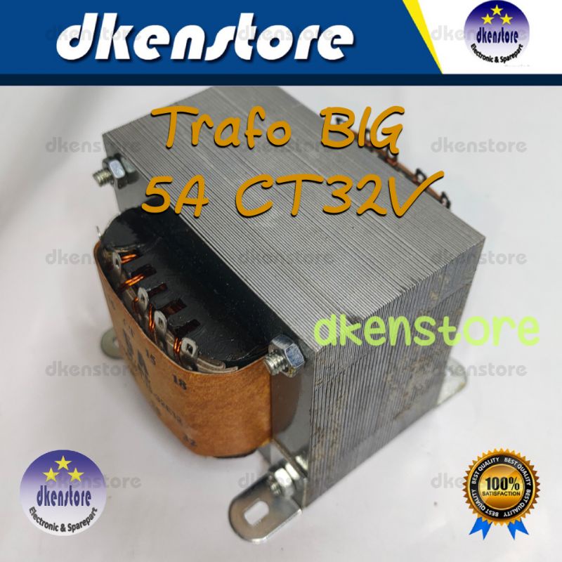 Trafo BIG 5A CT32V Murni 5ampere CT 32Volt