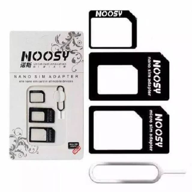 SIM CARD ADAPTER 3 IN 1 ORIGINAL NOOSY MICRO &amp; NANO - HITAM