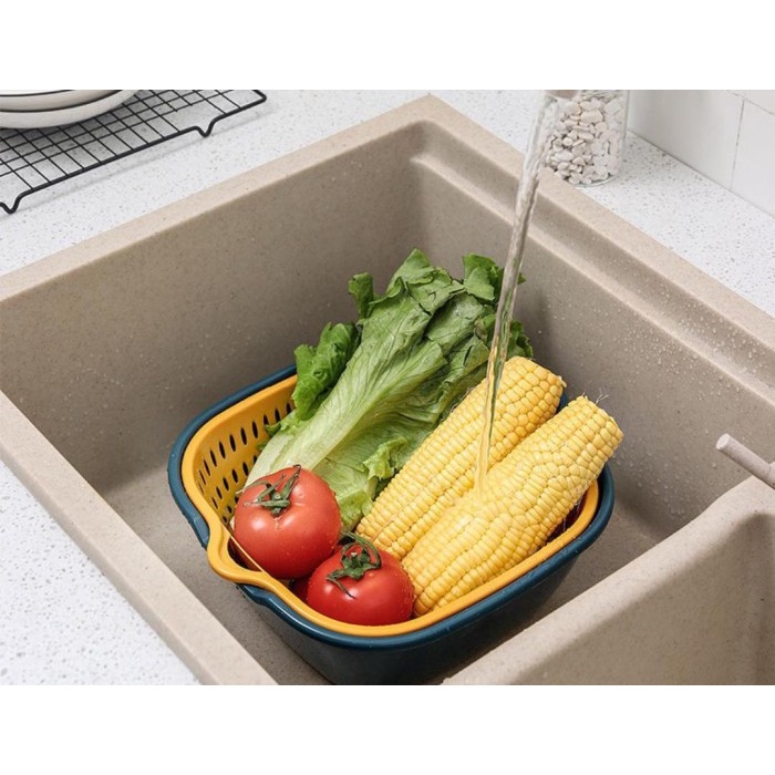 

DAPUR PENYIMPANAN MAKANAN 2 LAYER KERANJANG SARINGAN BUAH SAYUR + TEMPAT PENYIMPAN BUAH SAYUR HR2136