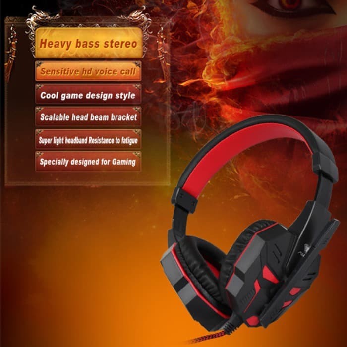 Headset Gaming Aula Prime LB-01 Red