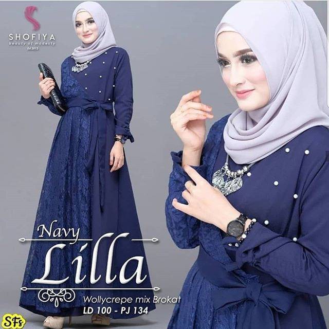 LILLA MAXY / dress muslim ow-NAVY