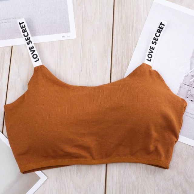 Chipchip Pakaian Dalam Wanita Bra Sport Seamless Love Secret Bh With Pad Beha Import - 3016-Brown