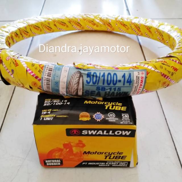 Paket ban matic swallow+ban dalam uk.50/100.ring 14