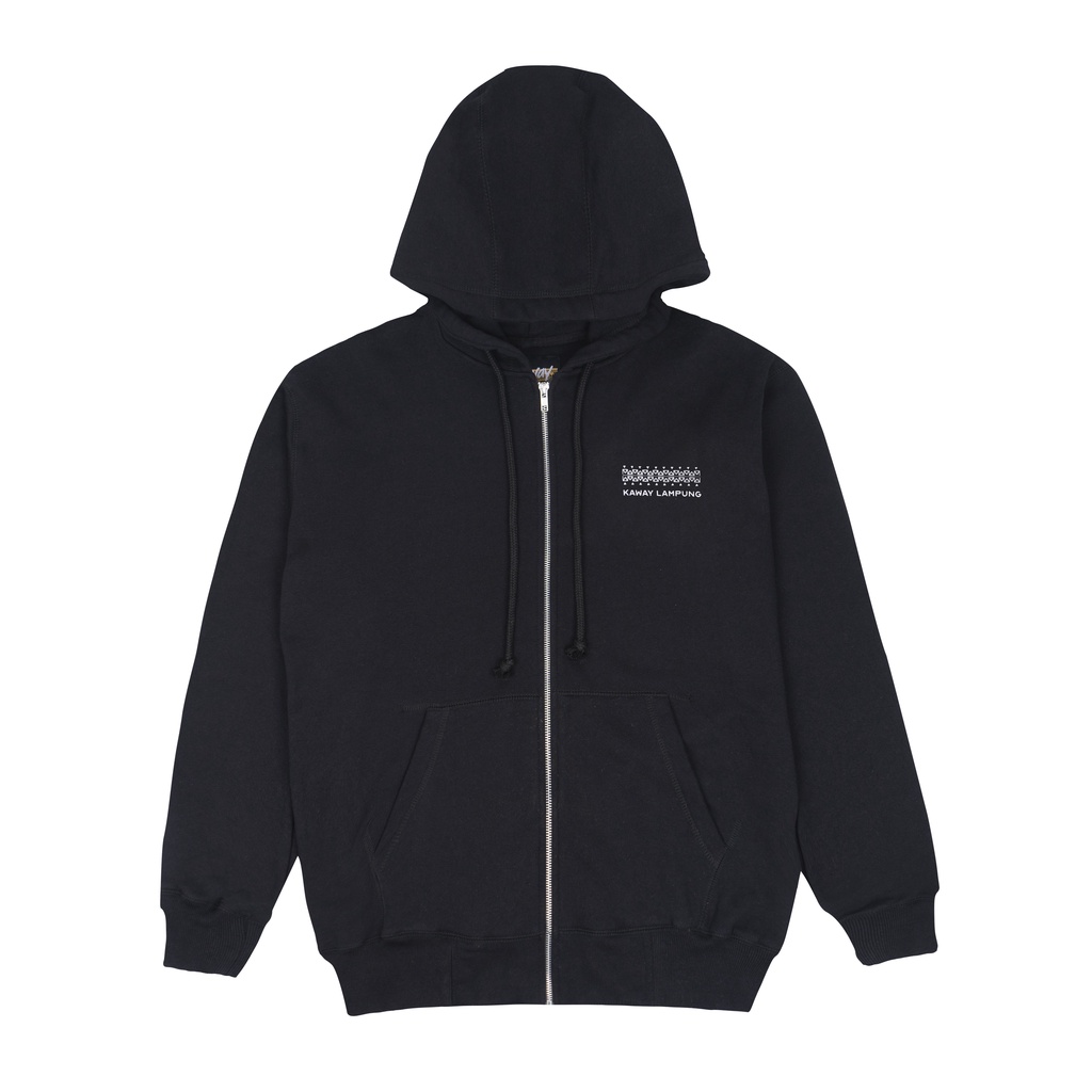 Kaway Sweater Pullover Hoodie CIRCLE KALA ZIP BLACK