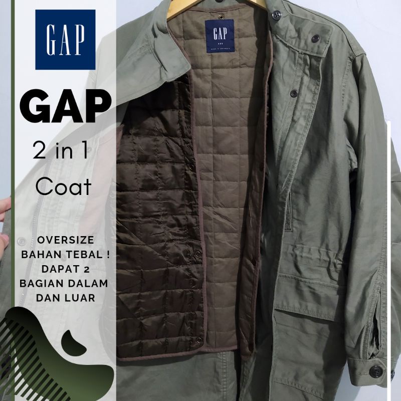 GAP Double Jacket 2 in 1 Coat Original ( PRELOVED / THRIFT )