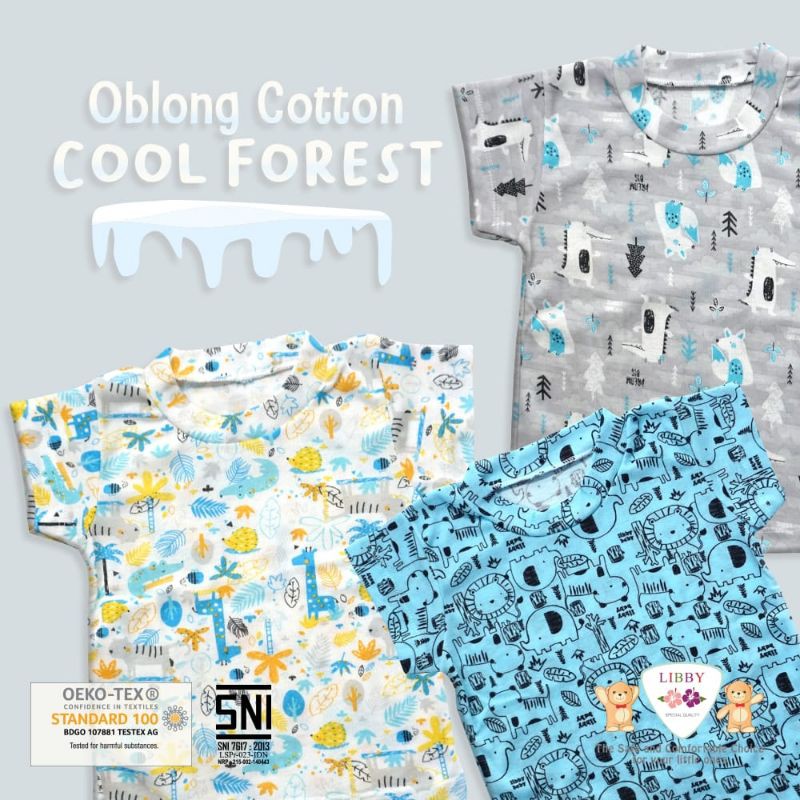 Oblong Pendek Anak SML Rib Print Kecil / Kaos Oblong Anak LIBBY