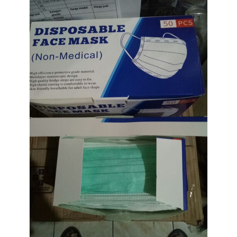 MASKER 3 PLY SATU BOX ISI 50 PCS