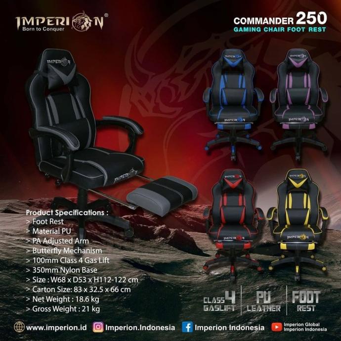 Imperion Gaming Chair Commander 250 / Kursi Gaming Imperion Terlaris