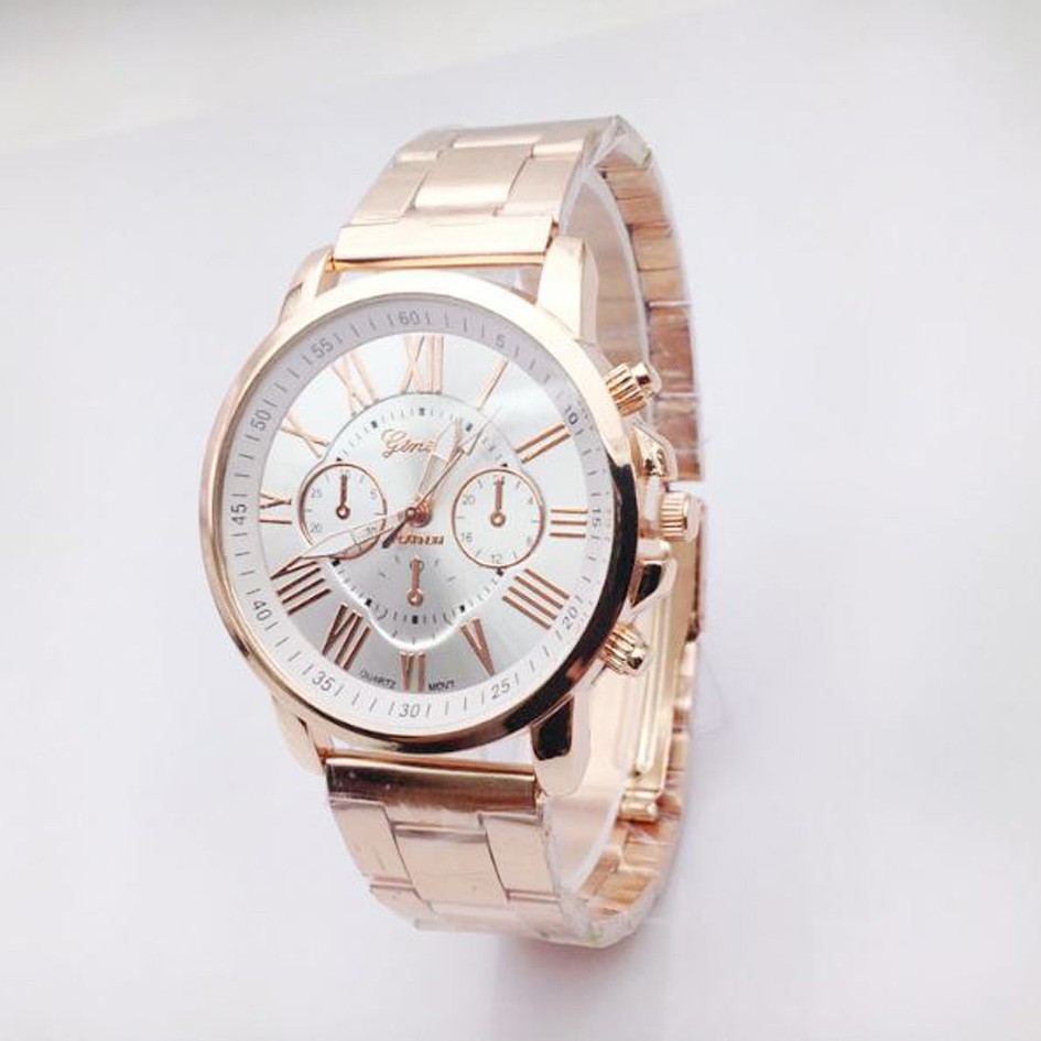 jam tangan fashion geneva chronograph chain watch jwa053