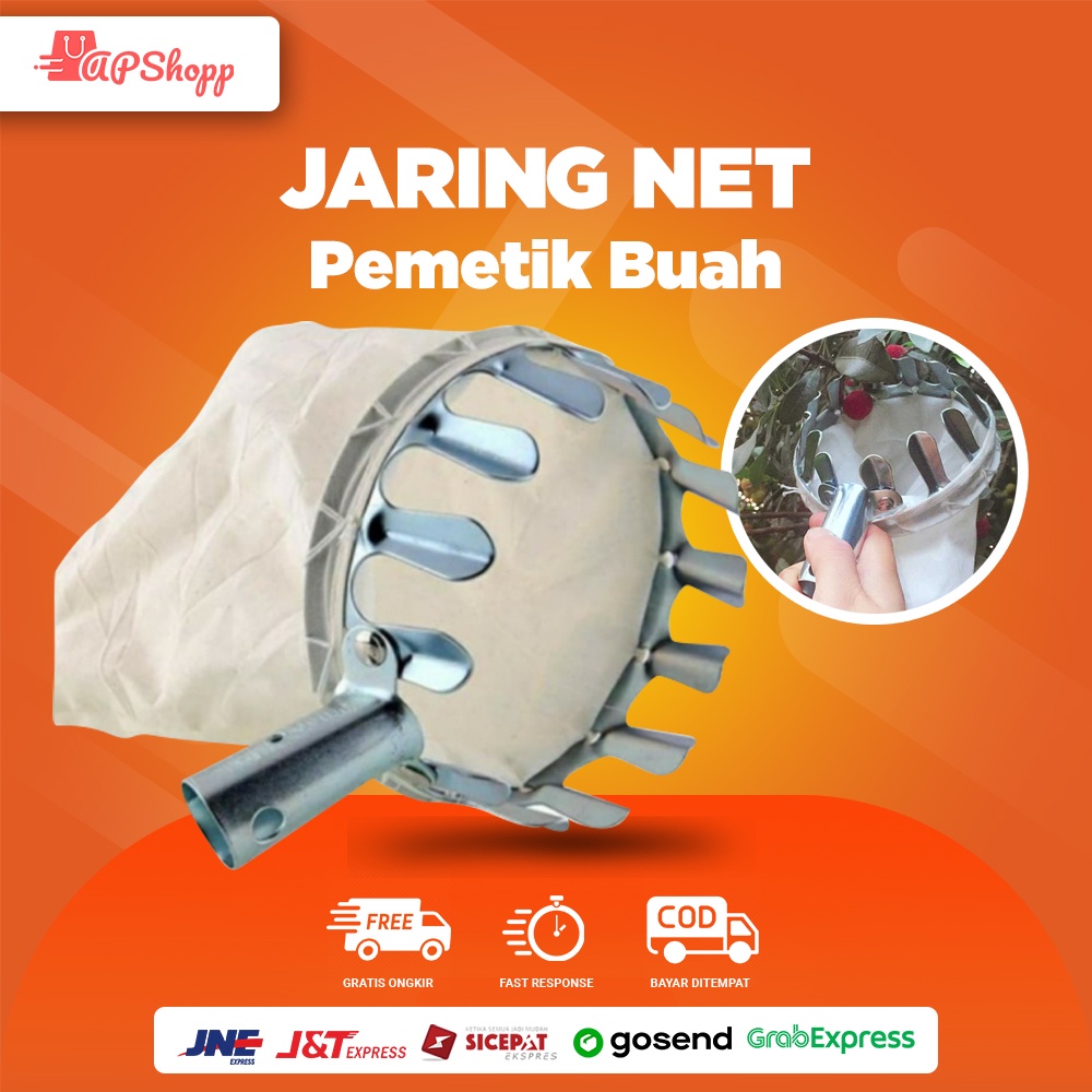 Alat Pemetik Buah Fruit Picker Alat Bantu Petik Buah Bahan Metal Tanpa Tongkat