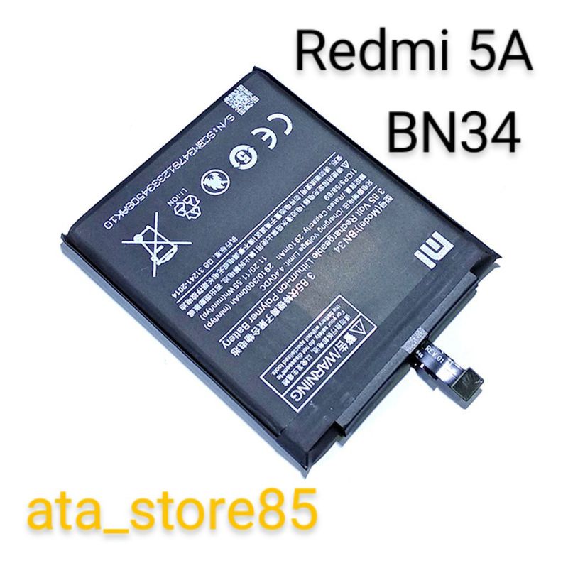 Battery Xiaomi Redmi 5A BN34 | Redmi5A Baterai Batre Batery Original