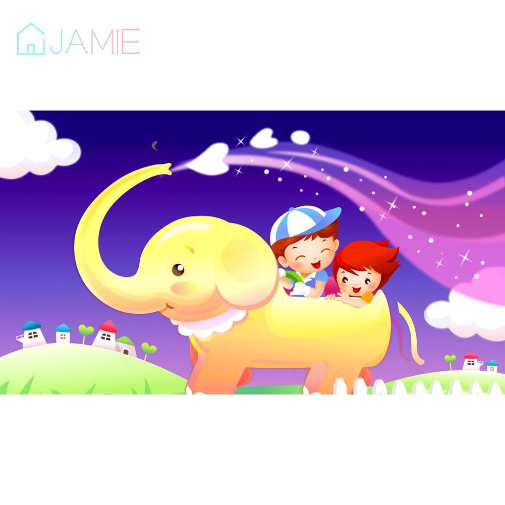 Lukisan Diamond 5D DIY Gambar Kartun Anak Perempuan Ukuran 40x30cm Untuk Dekorasi Rumah