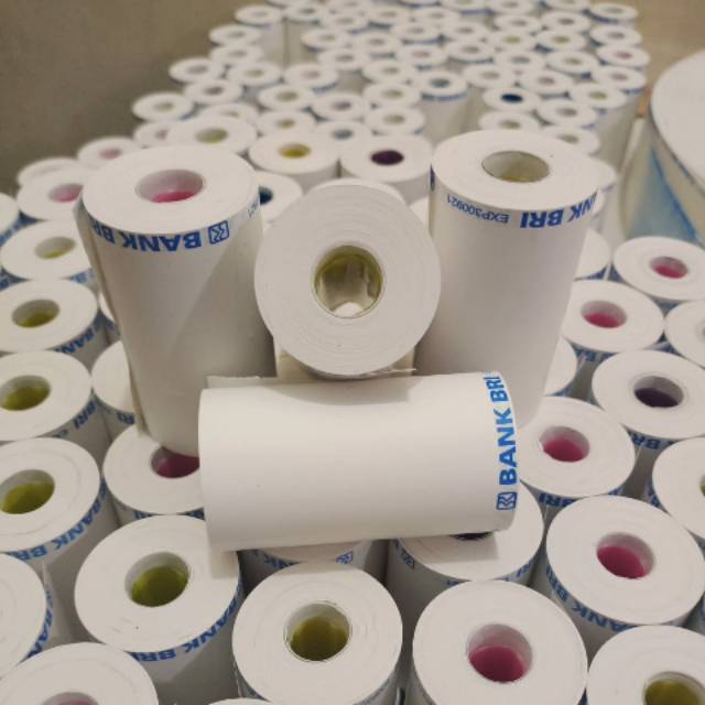 

Kertas kasir termal EDC bluetooth logo bank BRI ukuran 57mmx30mm